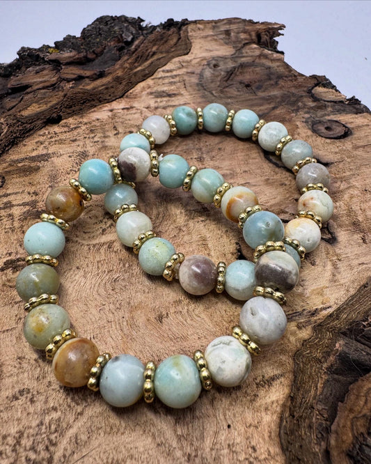 Natural Amazonite Comfort Stretch Women’s Bracelet